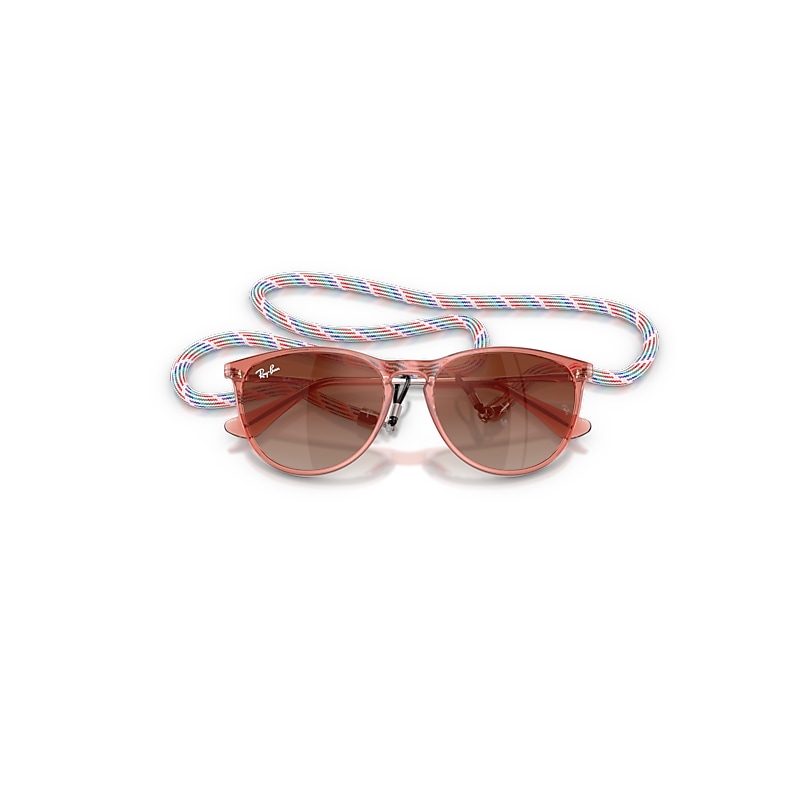 Ray-Ban Erika Kids Summer Capsule Sunglasses Silver Frame Brown Lenses 50-15
