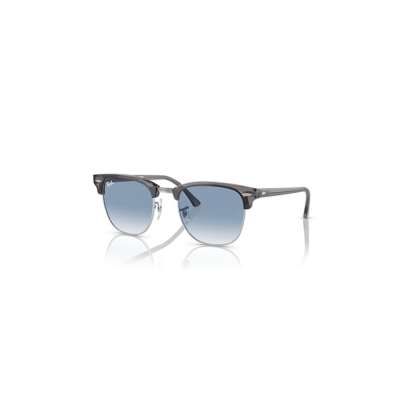 Ray-Ban Clubmaster X The Ones Sunglasses Transparent Grey Frame Blue Lenses 51-21