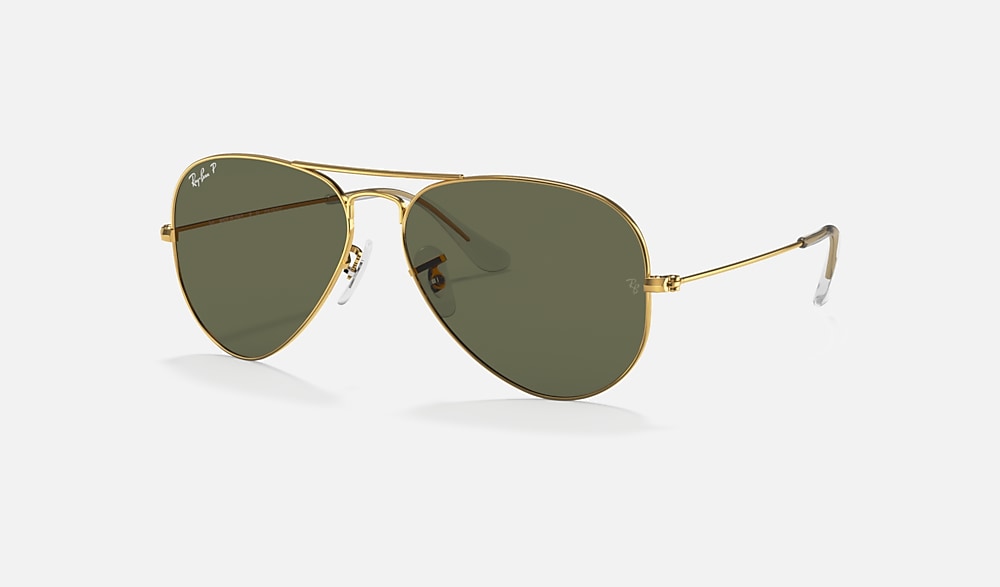 AVIATOR CLASSIC Polarized Sunglasses in Arista Gold and G-15 Green