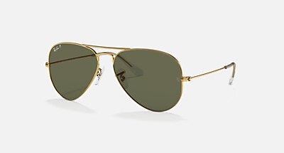 AVIATOR CLASSIC Sunglasses in Black and G-15 Green - RB3025 | Ray