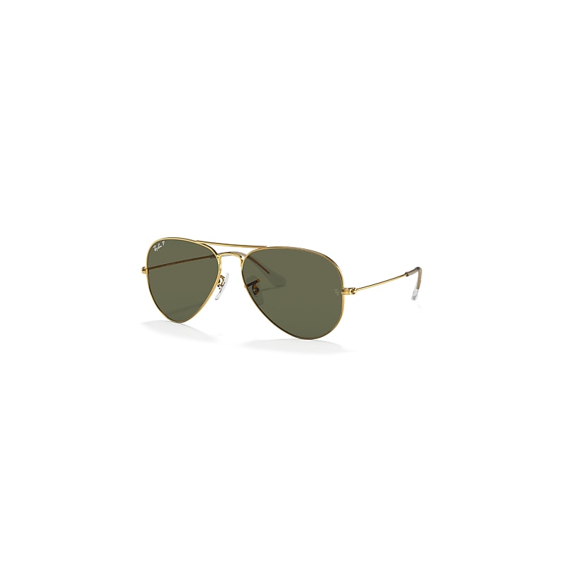 Ray-Ban Sunglasses Aviator Classic - Arista Gold Frame Green Lenses Polarized 62-14, RB3025 - Image 10