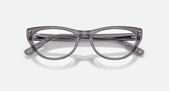 RB5449D OPTICS メガネ トランスペアレント グレー と クリア (54-18