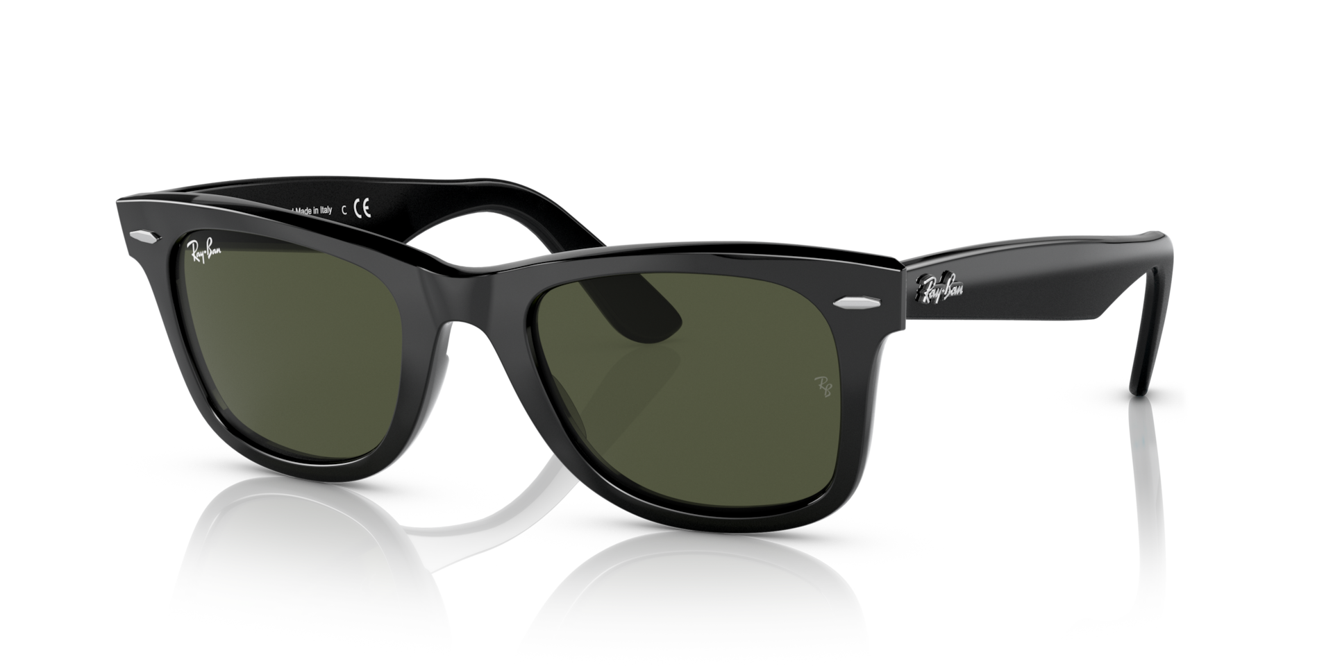 Ray-Ban レイバン　ウェイファーラー　バイオベース ORIGINAL WAYFARER BIO-BASED Sunglasses in Black and Green (50-22