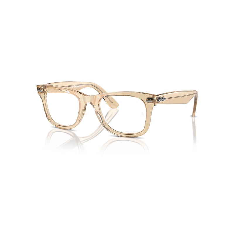 Ray-Ban Eyeglasses Unisex Wayfarer Ease Optics Change Limited - Photo Waves Brown Frame Demo Lens Lenses Polarized 50-22