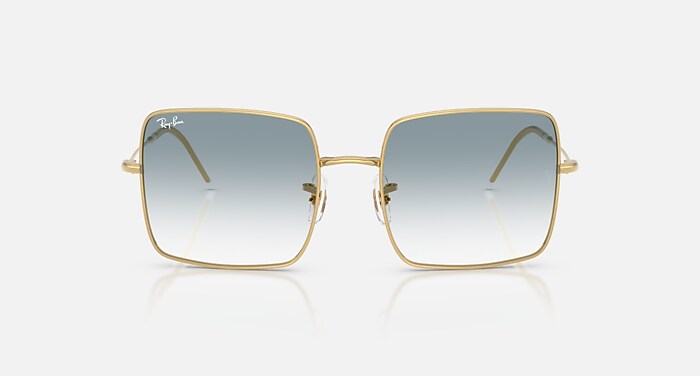 SQUARE 1971 REVERSE Sunglasses in Arista Gold and Clear Gradient