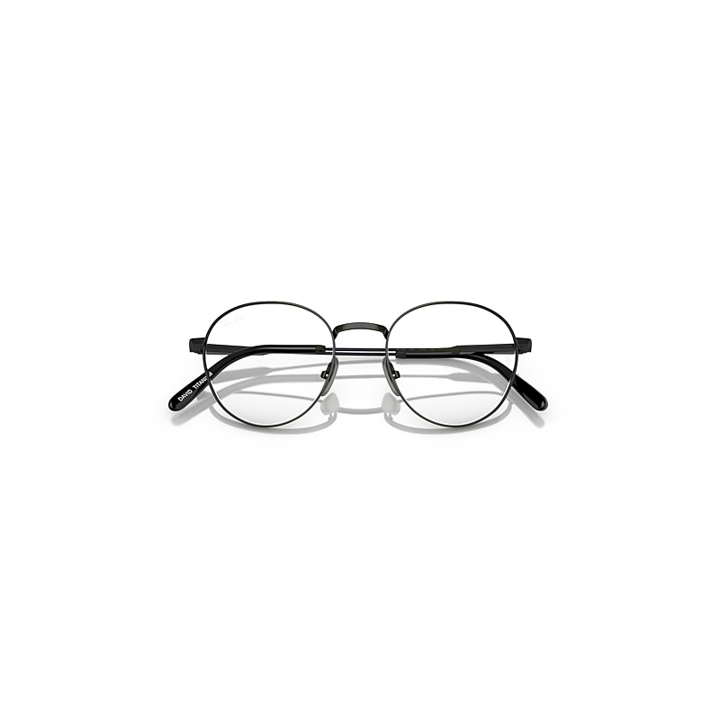 Ray-Ban David Titanium Optics Eyeglasses Black Frame Clear Lenses Polarized 51-20