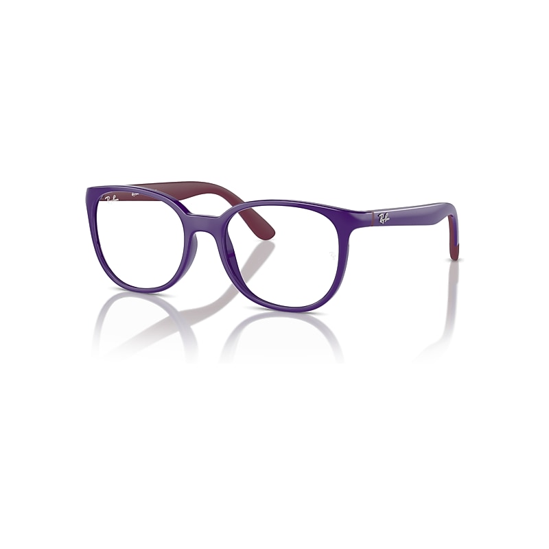 Ray-Ban Eyeglasses Kids Optics Kids Bio-Based - Violet On Bordeaux Frame Clear Lenses 47-16, RB1631 - Image 1