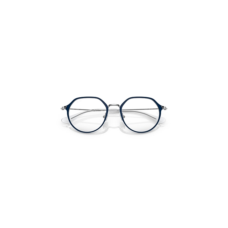 JACK OPTICS KIDS Eyeglasses with Blue On Silver and Clear (47-18