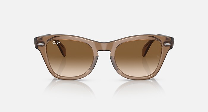 RB0707S Sunglasses in Transparent Light Brown and Brown (50-21