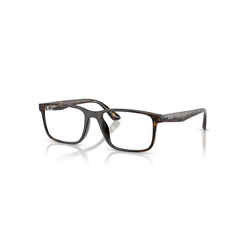 Ray-Ban Eyeglasses Unisex Rb7241d Optics - Havana Frame Clear Lenses Polarized 55-18