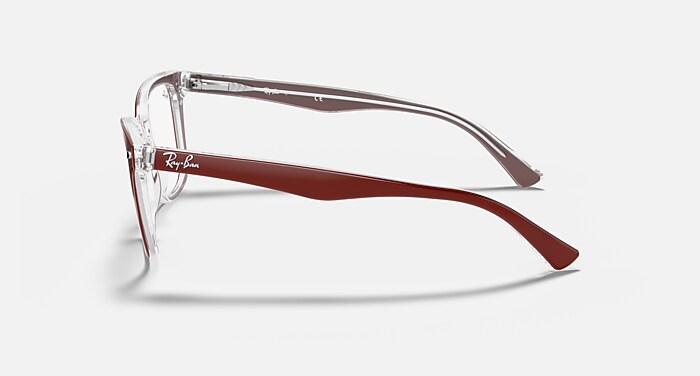 RB5285 OPTICS Eyeglasses with Bordeaux On Transparent Frame  display picture 3