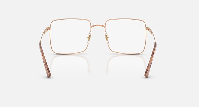BRIX OPTICS BIO-BASED メガネ ローズゴールド と クリア (55-19