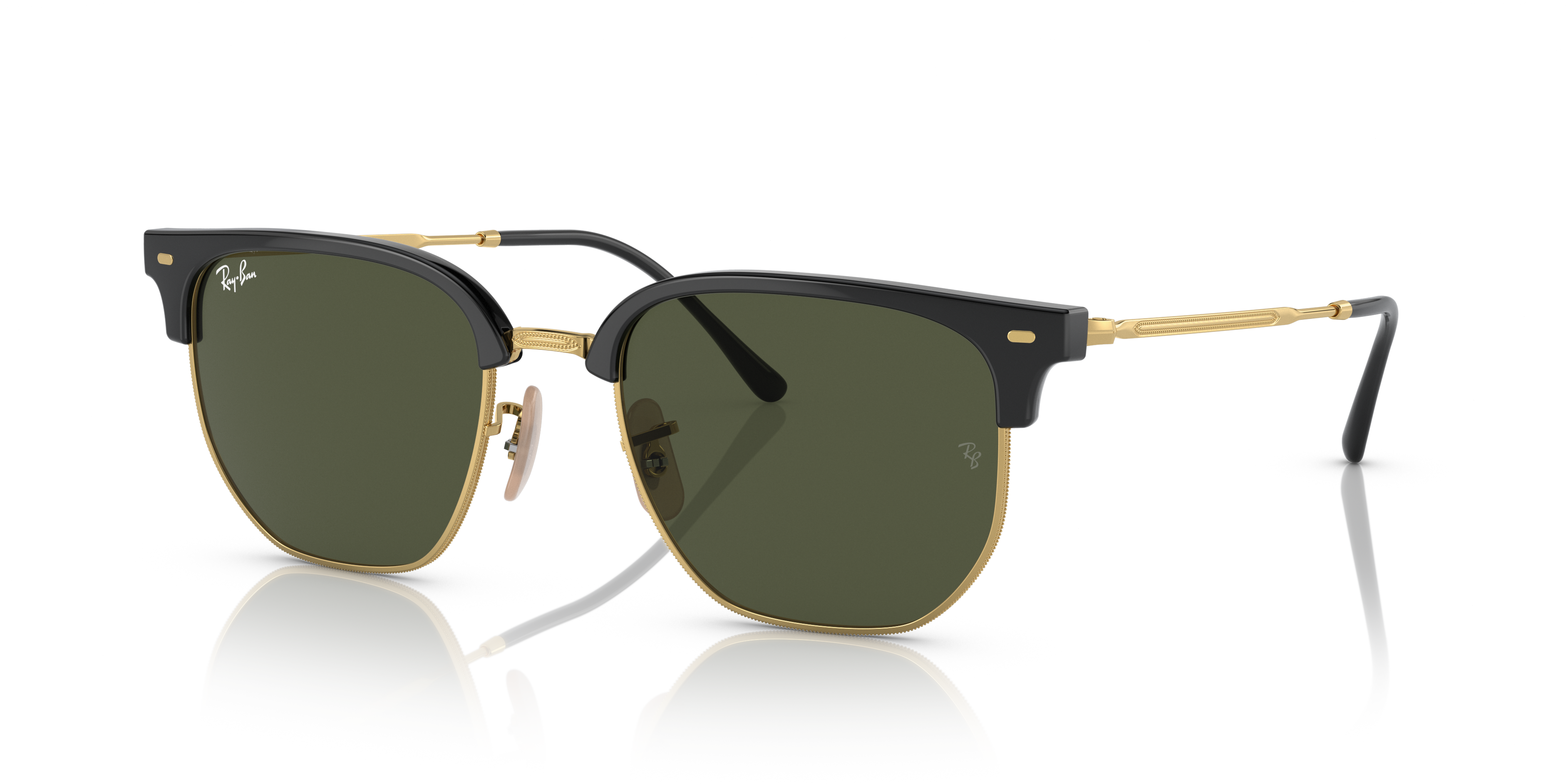 NEW CLUBMASTER Sunglasses in Black On Gold and Green - RB4416