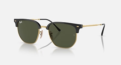 NEW CLUBMASTER Sunglasses in Black On Gold and Green (51-20  display picture 2