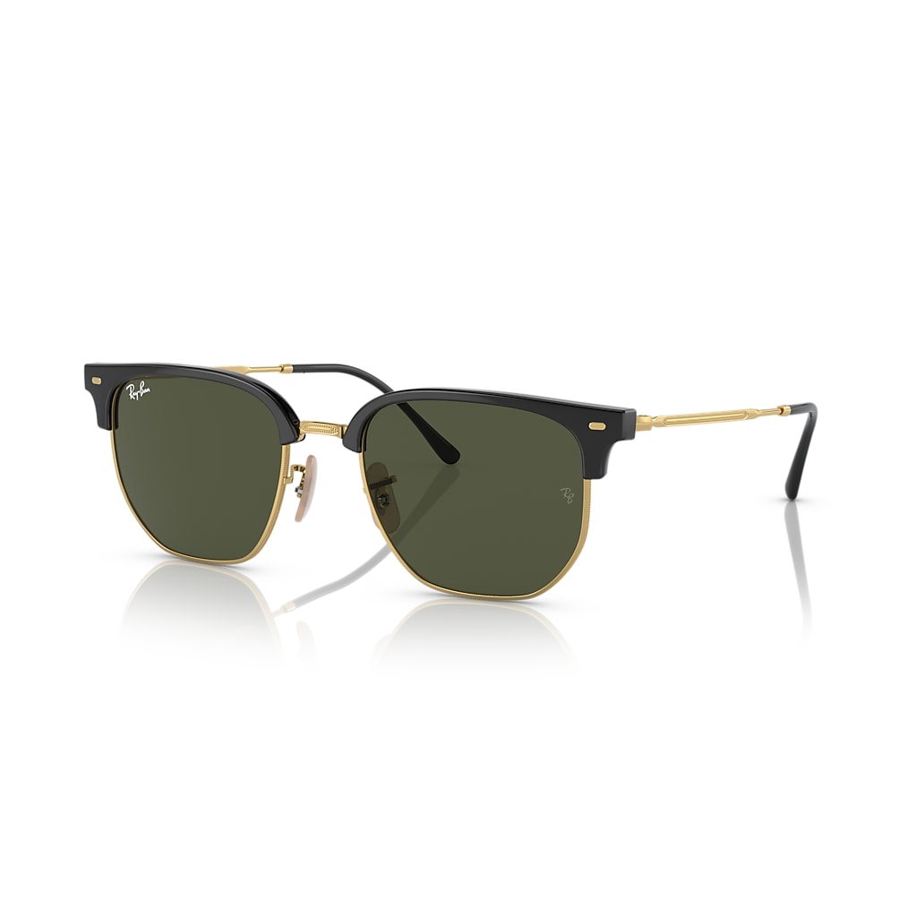 Óculos de Sol NEW CLUBMASTER em Preto sobre Ouro e Verde - RB4416