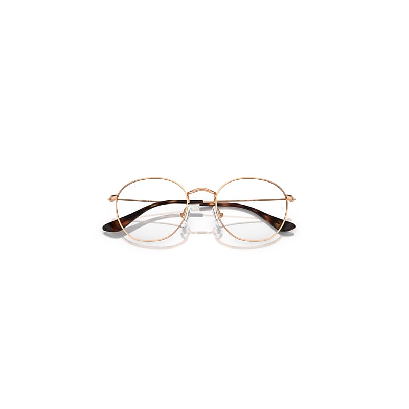 Ray-Ban Rob Optics Kids Optical Rose Gold Frame Clear Lenses Polarized 46-19