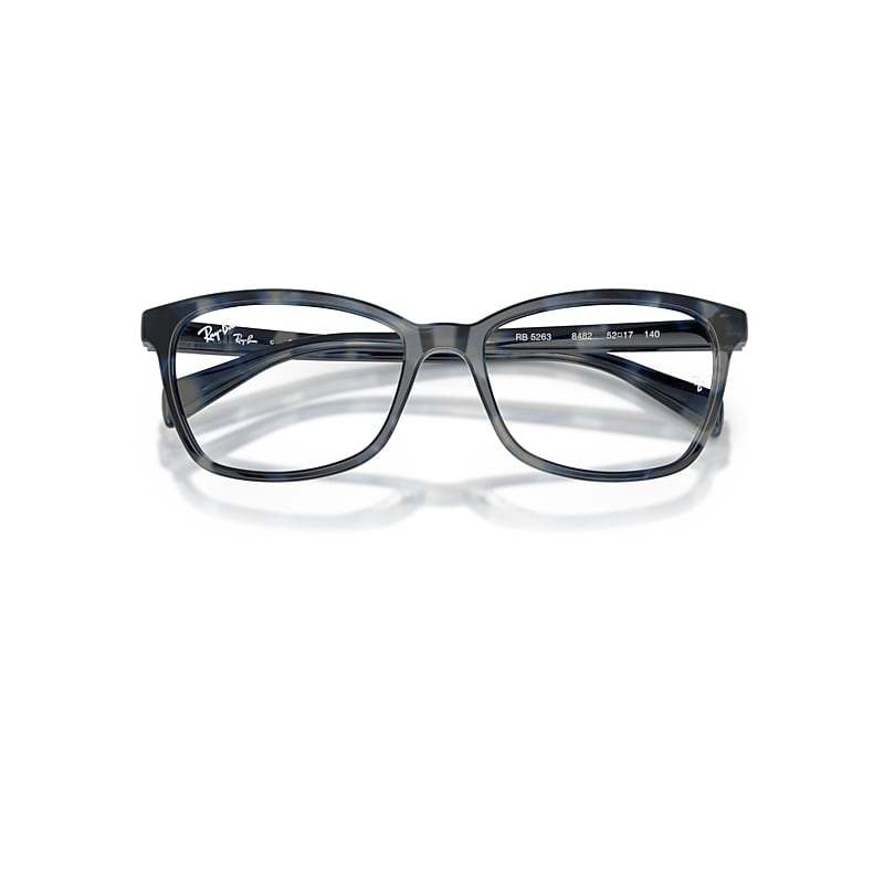 Ray-Ban Rb5362 Optics Optical Opal Blue Havana Frame Clear Lenses Polarized 54-17