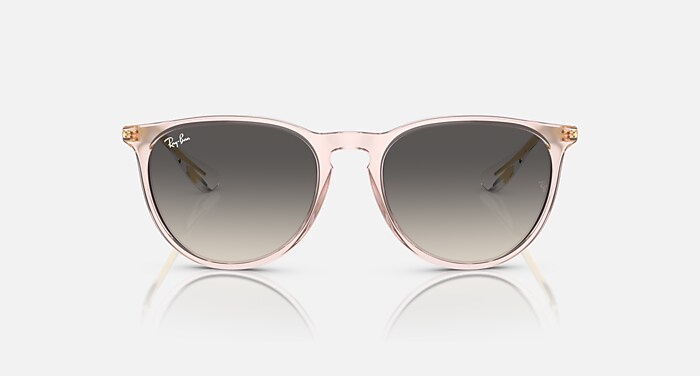 ERIKA CLASSIC Sunglasses in Transparent Pink and Grey (54-18