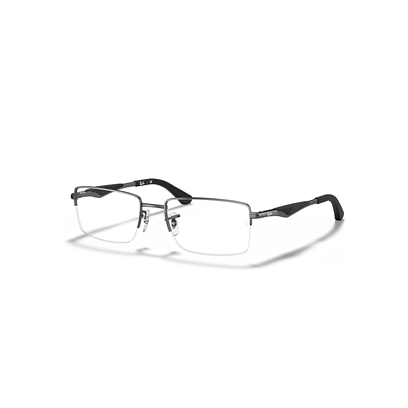 Ray-Ban Eyeglasses   Optics - Gunmetal Frame Clear Lenses Polarized 53-18, RB6285