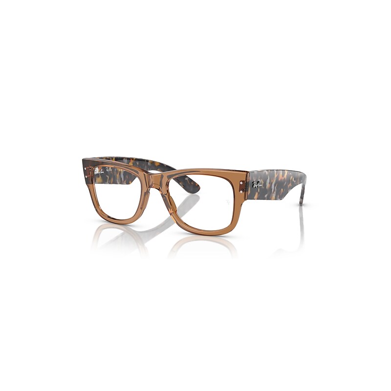Ray-Ban Eyeglasses  Mega Wayfarer Optics - Brown/Grey Frame Clear Lenses Polarized 51-21, RB0840V