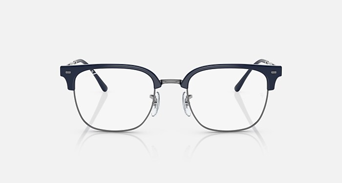 NEW CLUBMASTER OPTICS メガネ ガンメタル上にブルー と クリア (53-20