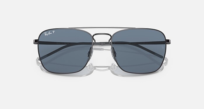 RB3588 Polarized Sunglasses in Gunmetal and Dark Blue Polarized