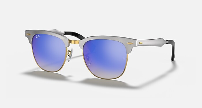 CLUBMASTER ALUMINUM FLASH LENSES GRADIENT Sunglasses in Silver and