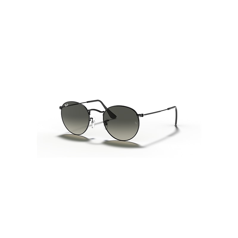 Ray-Ban Unisex Sunglasses Round Flat Lenses 3447N 002/71 Black Grey Gradient 50mm Metal - One Size - Image 11