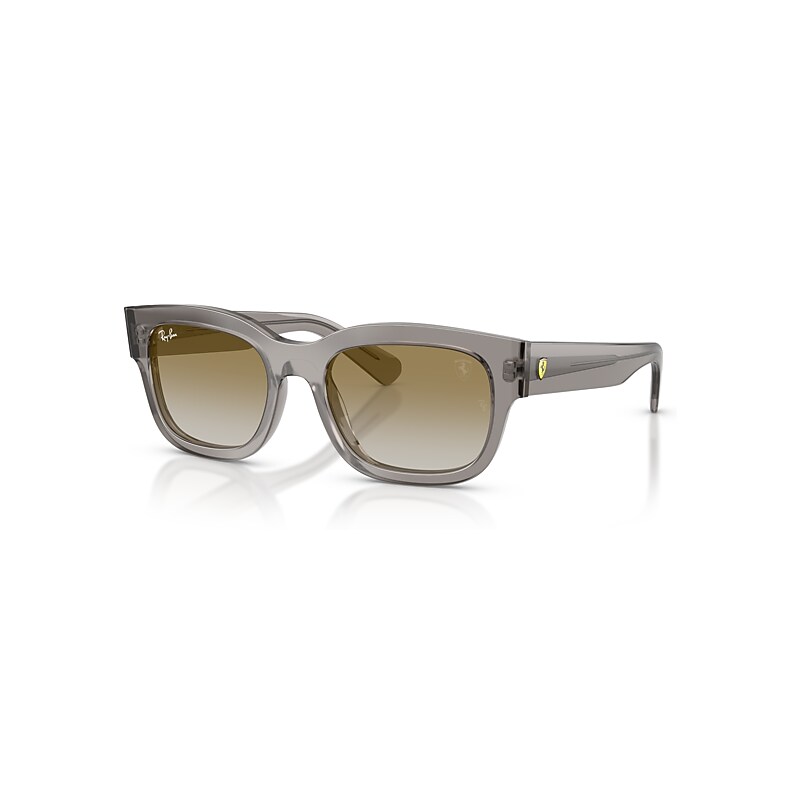 Ray-Ban Ferrari RB2228M, Transparent Grey Sunglasses Brown Mirror Gold lenses, Mojo Glasses - Image 4