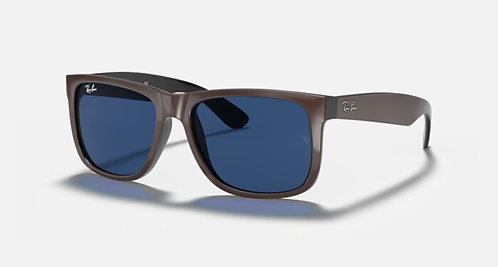 JUSTIN COLOR MIX Sunglasses in Brown On Black and Dark Blue (51-16
