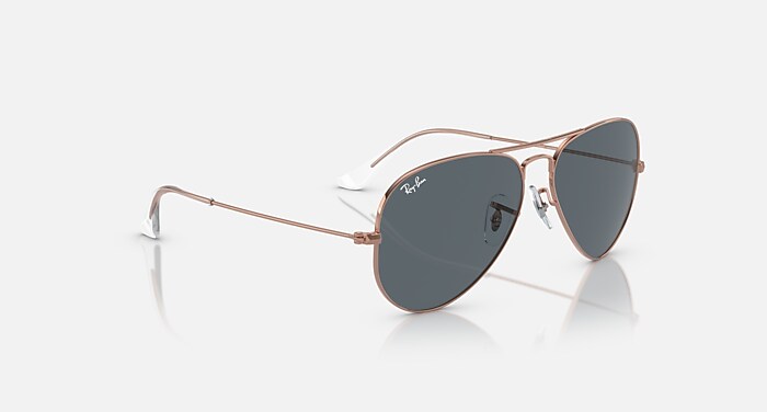 AVIATOR ROSE GOLD サングラス ローズゴールド と ブルー (58-14