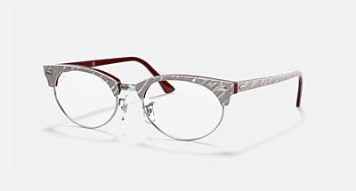 CLUBMASTER OVAL OPTICS Eyeglasses with Beige and Clear (50-19