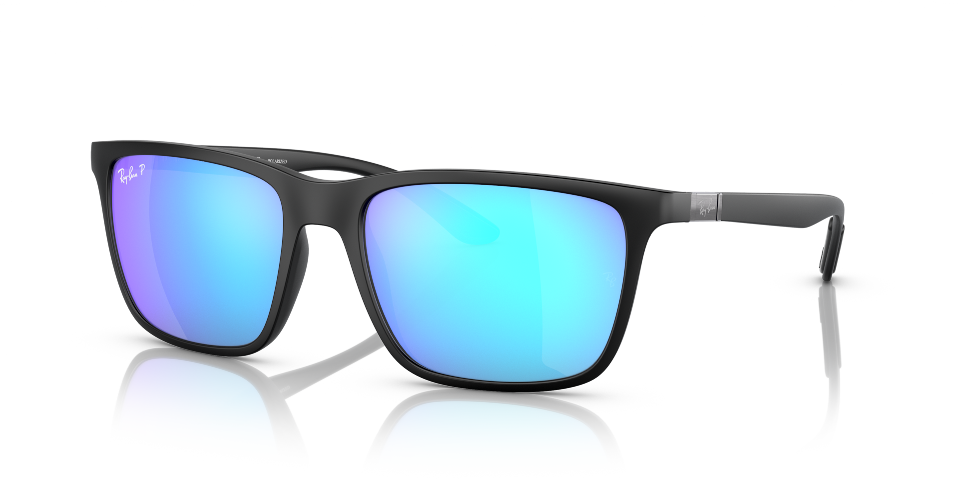 RB4385 POLARIZED+ LENSES Sunglasses in Black and Green & Blue