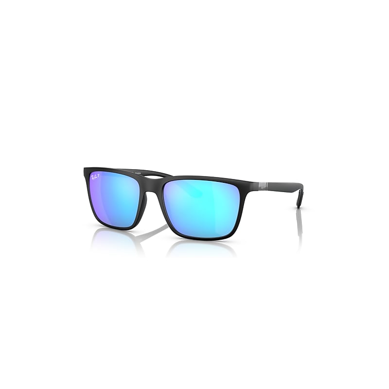 Ray-Ban Man Sunglass RB4385 Polarized+ Lenses - Frame color: Black, Lens color: Green & Blue Polarised+ - Image 7