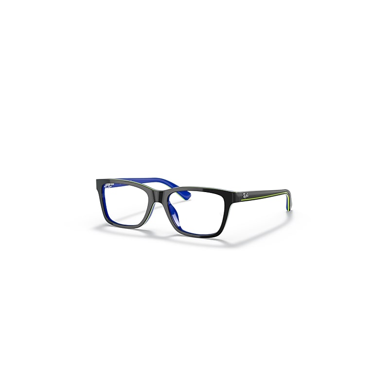 Ray-Ban Eyeglasses Kids  Optics Kids - Dark Grey On Blue Frame Clear Lenses Polarized 48-16, RB1536
