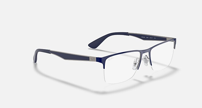 RB6335 OPTICS Eyeglasses with Blue On Gunmetal Frame - RB6335