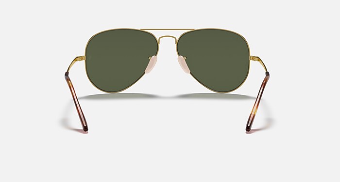 AVIATOR METAL II Sunglasses in Arista Gold and G-15 Green - RB3689