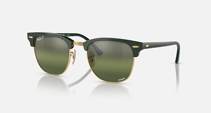 CLUBMASTER POLARIZED+ LENSES Polarized Sunglasses in Green On Gold