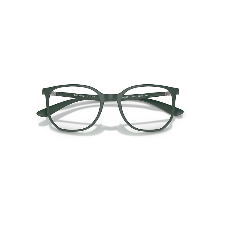 Ray-Ban Elliot Optics Liteforce Optical Sand Green Frame Clear Lenses Polarized 50-19