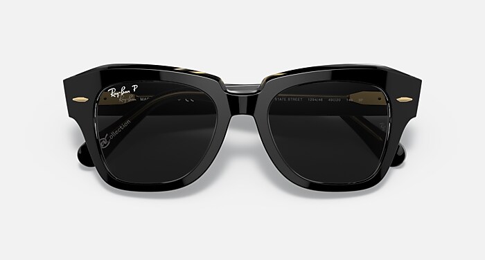 Ray-Ban Black Frame State Street Sunglasses Ray-Ban STATE STREET 2186 - Flight Sunglasses main image 3