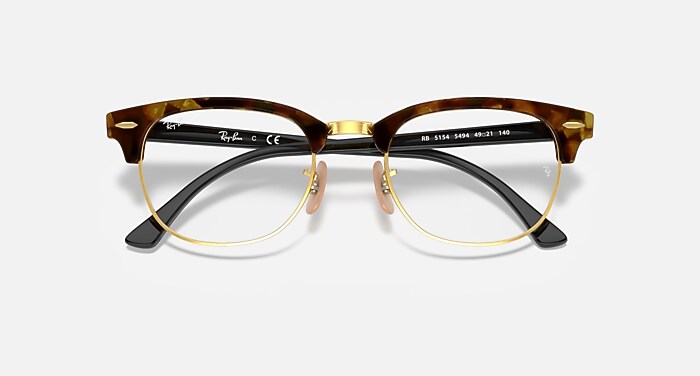 CLUBMASTER FLECK OPTICS Polarized Eyeglasses with Brown Havana and