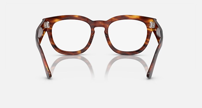 MEGA HAWKEYE OPTICS Eyeglasses with Striped Havana and Clear (50