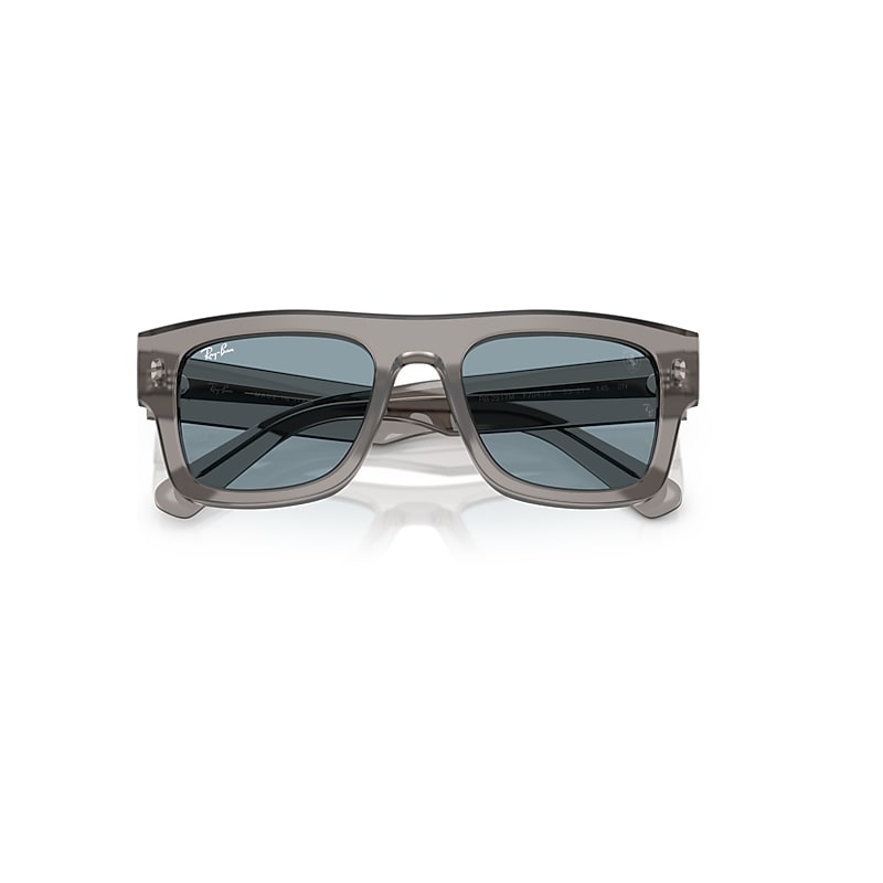 Ray-Ban Rb2217m Scuderia Ferrari Collection Sunglasses Transparent Grey Frame Blue Lenses 53-21