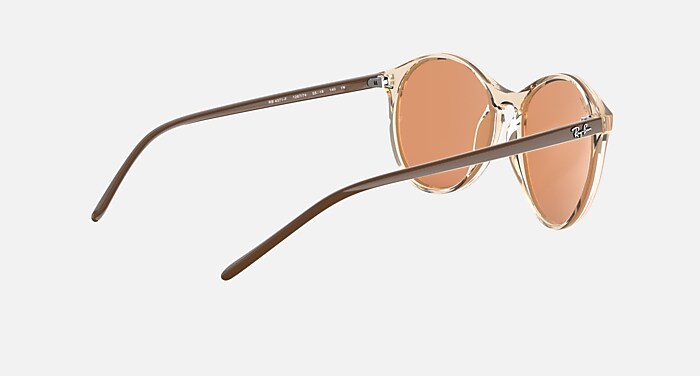 【2.3回使用】RayBan レイバン サングラス RB4371F オレンジ RB4371F Sunglasses in Transparent Light Brown and Dark Orange
