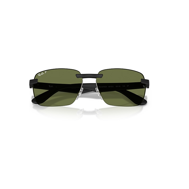 Ray-Ban Rb4470 Polarized S Lenses Sunglasses Sand Black Frame Polarized Green Lenses Polarized 59-16