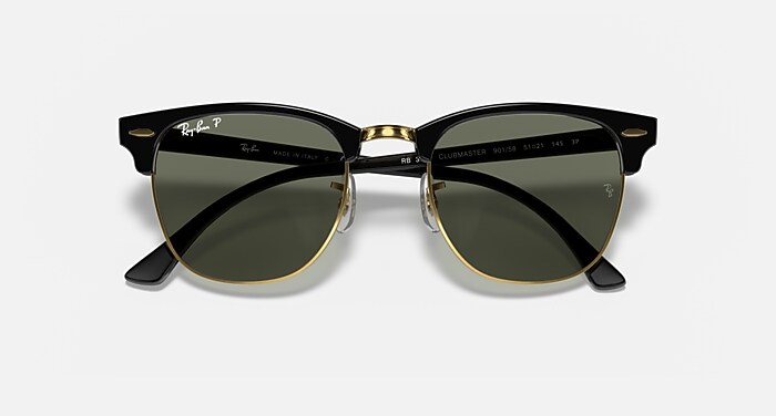 Ray-Ban Clubmaster Sunglasses in Black and Gold with Dark Lenses Ray-Ban RB0316S - MEGA CLUBMASTER BLACKED OUT COLLECTION  main image 2