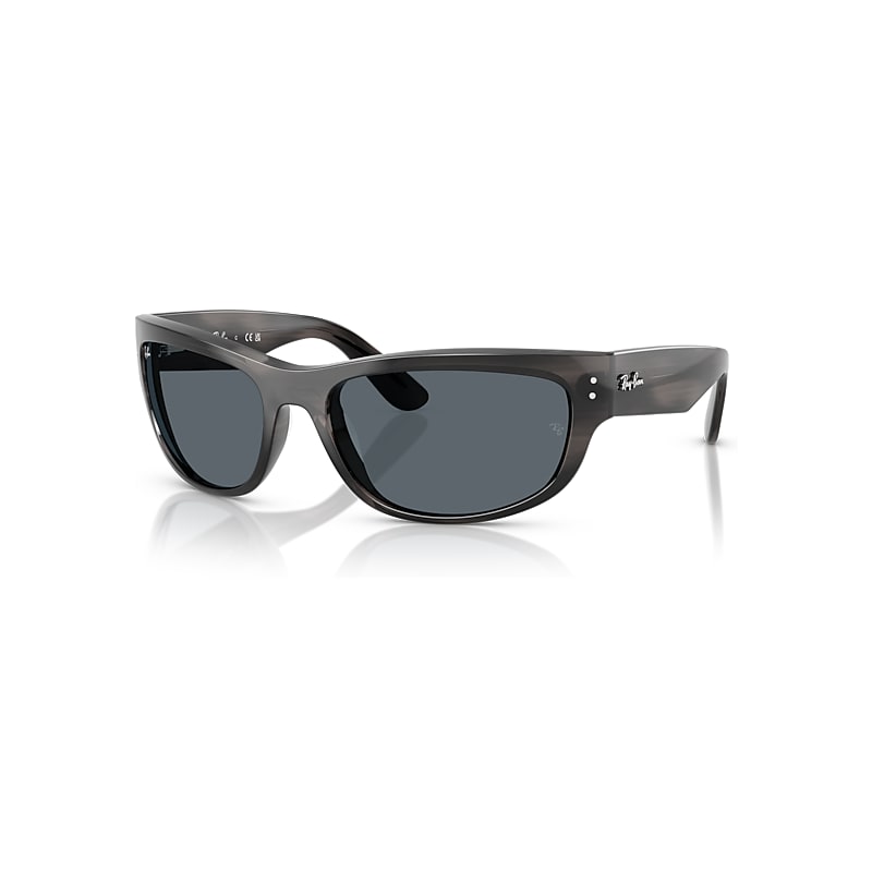 Ray-Ban Sunglasses  Mega Balorama - Striped Gray Frame Blue Lenses 60-19, RB2289