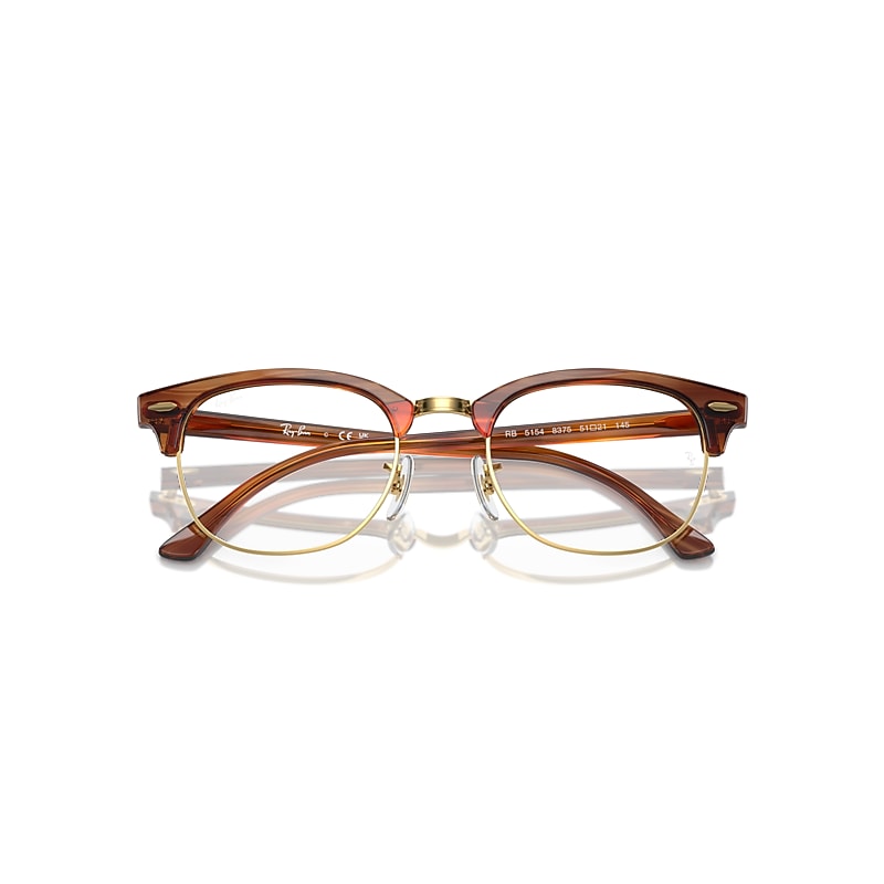 CLUBMASTER OPTICS Eyeglasses with Striped Brown and Clear (53-21