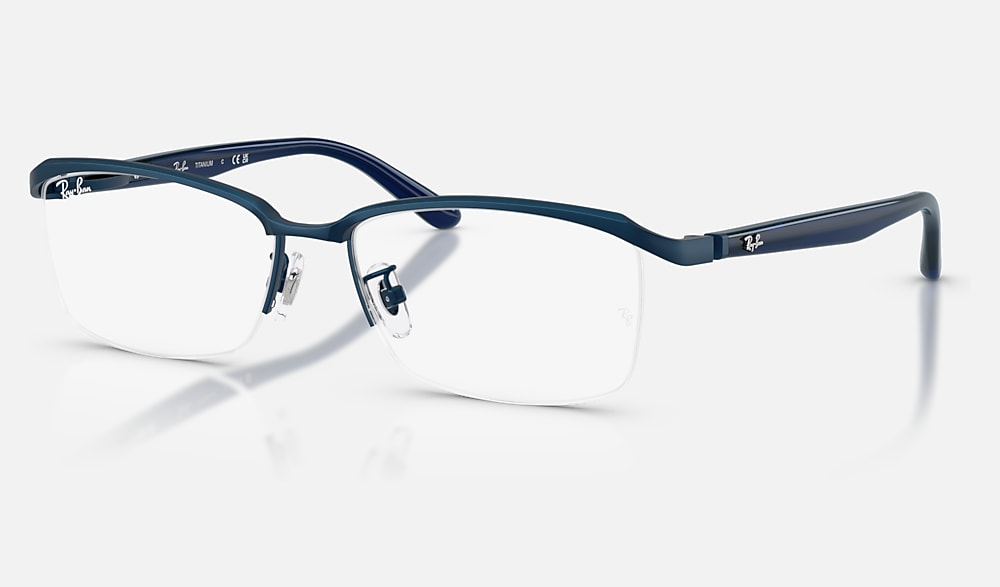 RB8779D TITANIUM OPTICS メガネ マットブルー と クリア (55-16