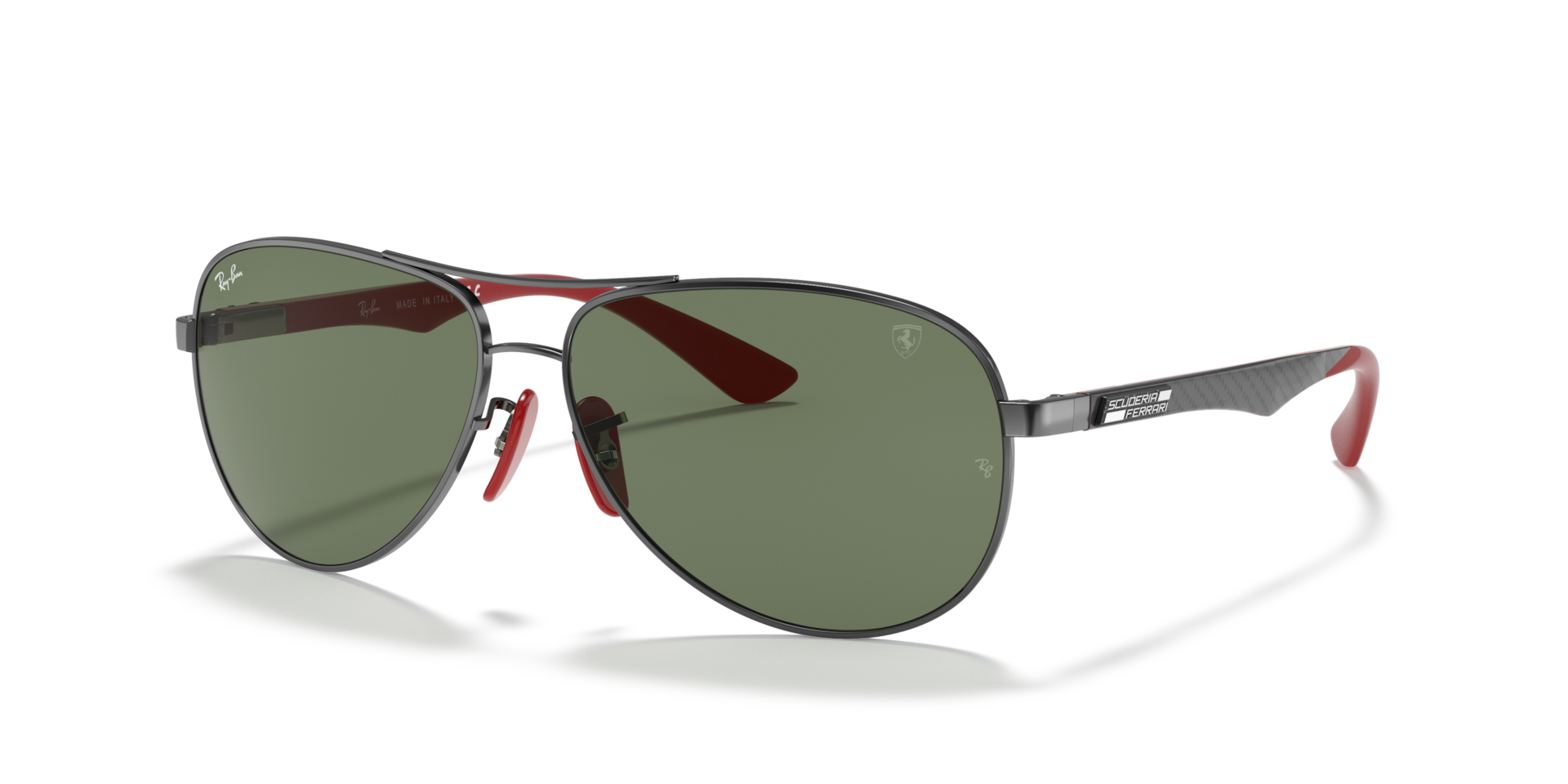 Ray-Ban Rb8313m Scuderia Ferrari Collection Lunettes De Soleil - Monture Noir Verres Vert 61-13 188 €